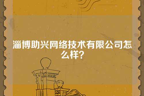 淄博助兴网络技术有限公司怎么样？